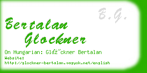 bertalan glockner business card